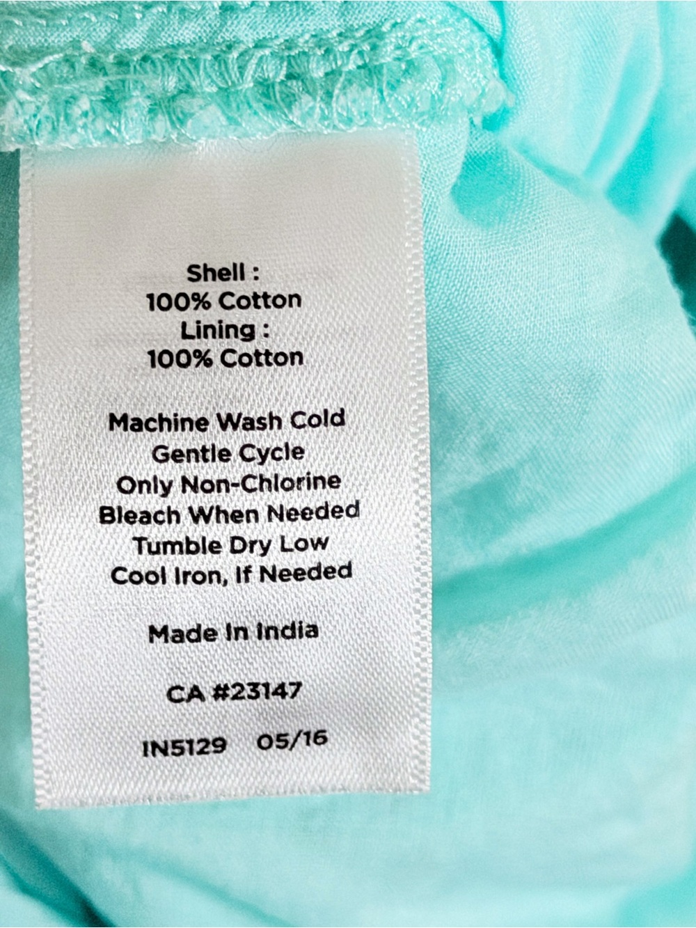 Talbots Petite Eyelet Tank Top 6P Aqua Blue 100% Cotton Sleeveless Summer Blouse - Picture 4 of 6